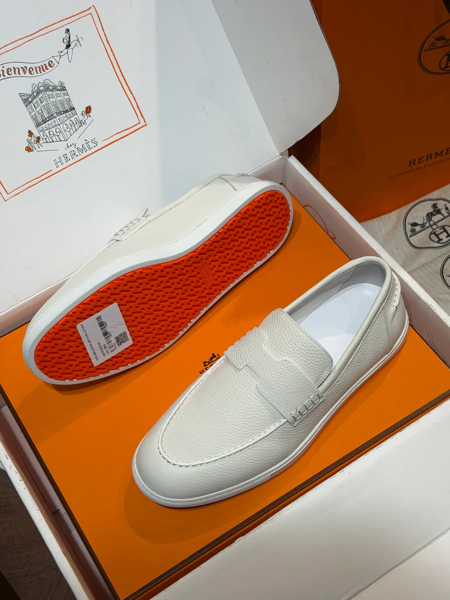 【HERMES】Top P:800💰-Size: 39-44 (38.45. Customized) H Home Freesstyle Men's Loafers Calfskin and Epsom Heritage calfskin high-top sports shoes, the soles are decorated with saddle stud buckle patterns, creating a modern urban style. Imported cowhide + cowhide lining + customized TPU outsole.